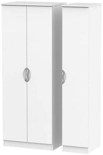 Camden Tall White Matt 3 Door Triple Wardrobe