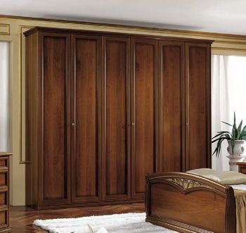 Nostalgia Italian Walnut 6 Door Wardrobe