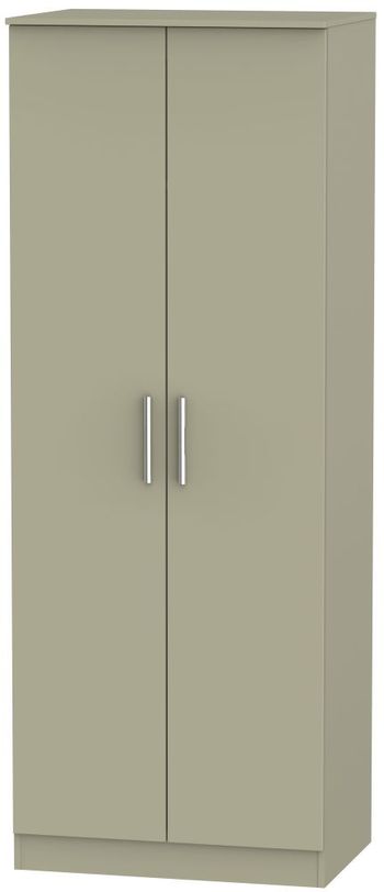 Contrast Plain Mushroom 2 Door Tall Wardrobe