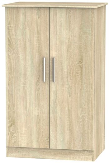 Contrast Midi Oak 2 Door Wardrobe