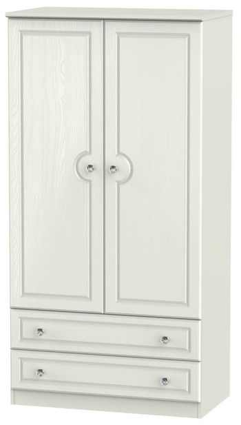 Crystal Double Cashmere H 182.5cm 2 Door 2 Drawer Wardrobe