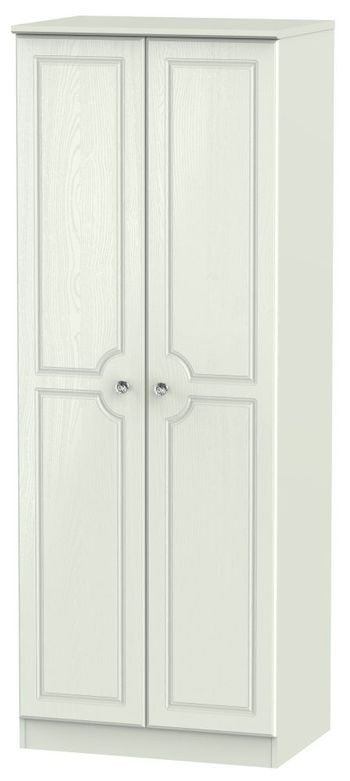 Crystal Cashmere 2 Door Plain Tall Wardrobe