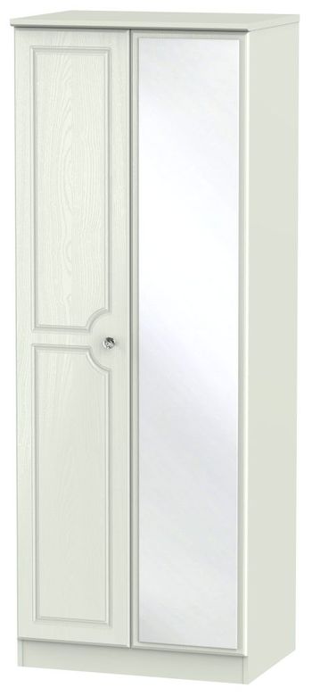 Crystal Cashmere 2 Door 1 Mirror Tall Wardrobe