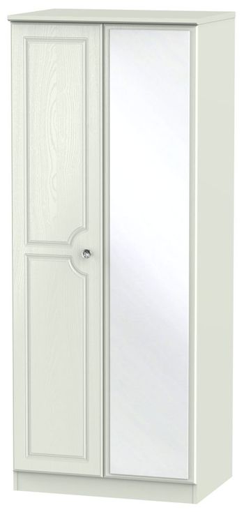 Crystal Cashmere 2 Door 1 Mirror Wardrobe