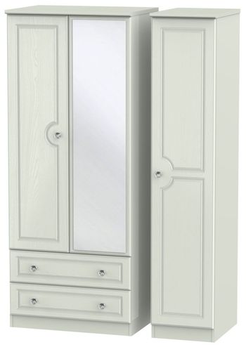 Crystal Combi Cashmere 3 Door 1 Mirror LHF 2 Drawer Wardrobe