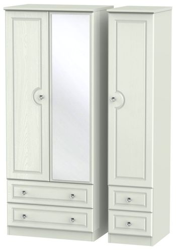 Crystal Combi Cashmere 3 Door 1 Mirror Wardrobe