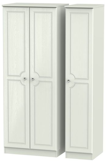 Crystal Tall Cashmere 3 Door Triple Wardrobe