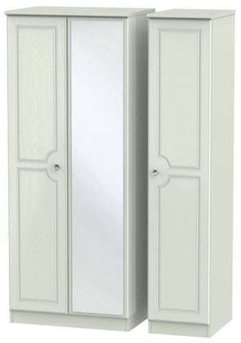 Crystal Cashmere 3 Door 1 Mirror Triple Wardrobe