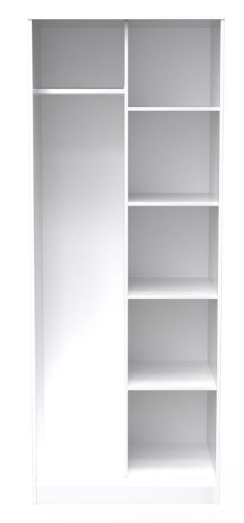Cube White Front Open Shelf Wardrobe