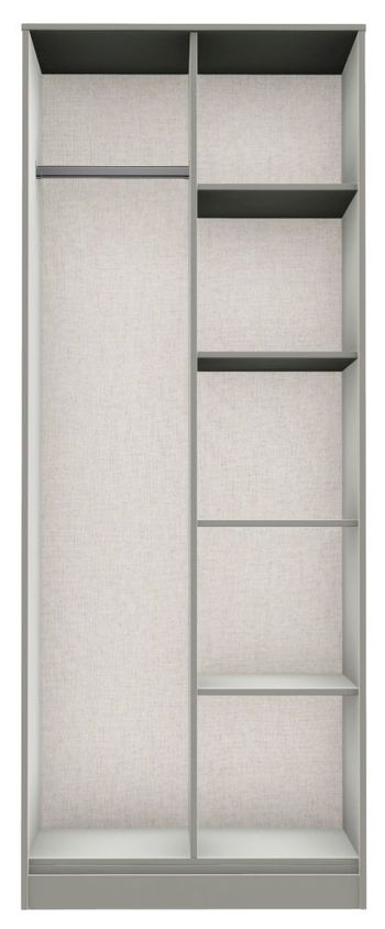 Diego Grey Front Open Shelf Wardrobe