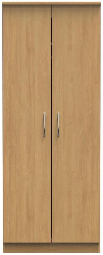 Eve Oak 2 Door Tall Plain Wardrobe