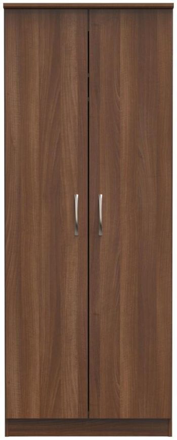 Eve 2 Door Plain Walnut Wardrobe