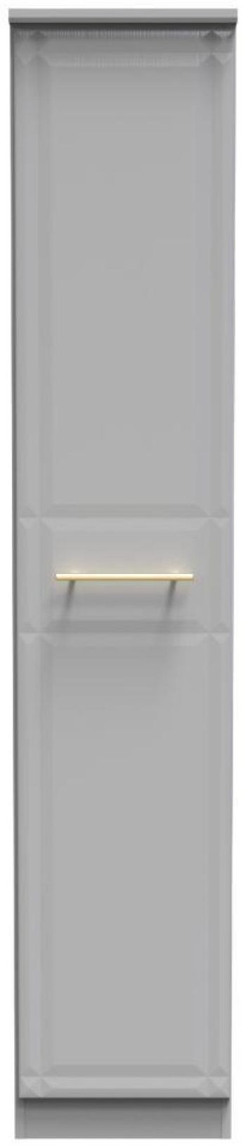 Faye Grey Ash 1 Door Single Wardrobe