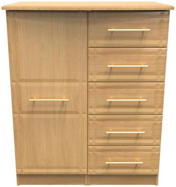 Faye Oak 1 Door Midi Wardrobe