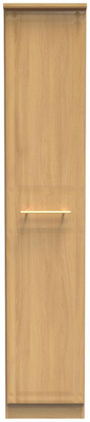 Faye Oak 1 Door Single Wardrobe