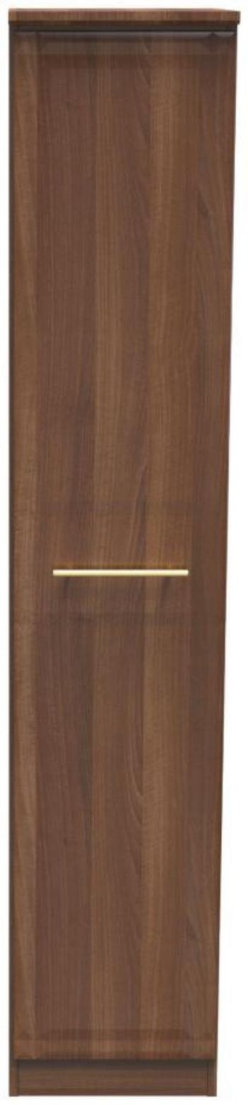 Faye 1 Door Single Walnut Wardrobe