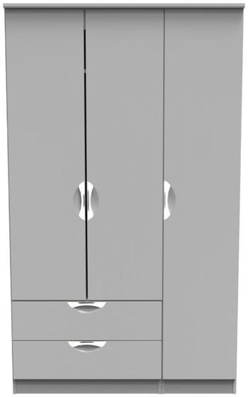Flora Grey Ash 3 Door LHF 2 Drawer Triple Wardrobe
