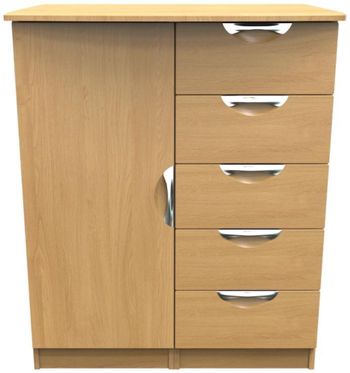 Flora Oak 1 Door Midi Wardrobe