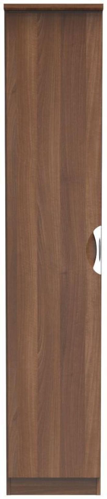 Flora 1 Door Single Walnut Wardrobe