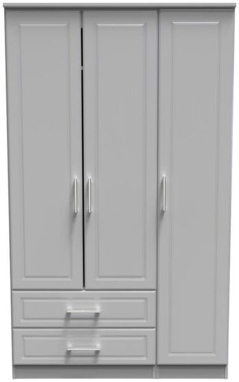 Gina Grey Ash 3 Door LHF 2 Drawer Triple Wardrobe