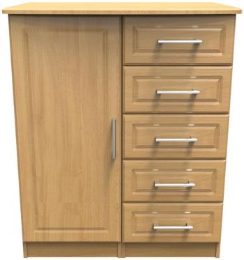 Gina Oak 1 Door Midi Wardrobe