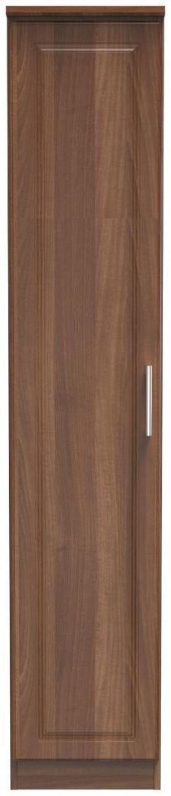 Gina 1 Door Single Walnut Wardrobe