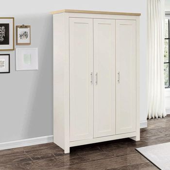 Highgate Cream Painted 3 Door Wardrobe