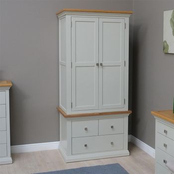 Cotswold Oak and Painted 2 Door 3 Drawer Wardrobe