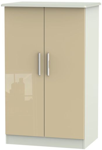 Knightsbridge Mushroom and Cashmere Matt 2 Door Midi Wardrobe