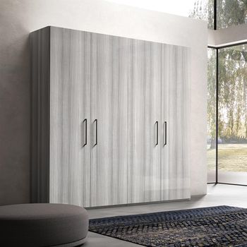 Mia Grey 4 Door Wardrobe