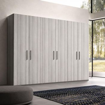 Mia Grey 6 Door Wardrobe