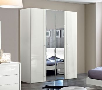 Dama Italian Bianca White 4 Door Wardrobe