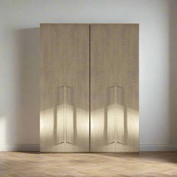 Denali Italian Sand Birch 4 Door Wardrobe