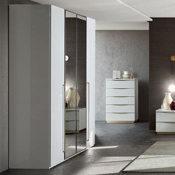 Kharma Italian White 4 Door Wardrobe