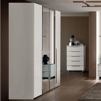 Kimera Italian White 4 Door Wardrobe