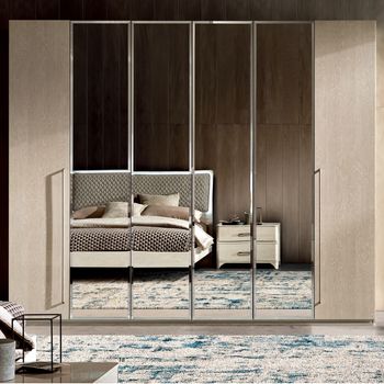 Maia Italian Sand Birch Wardrobe