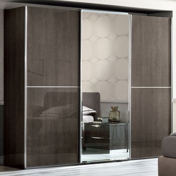 Maia Italian Silver Birch Sliding Wardrobe
