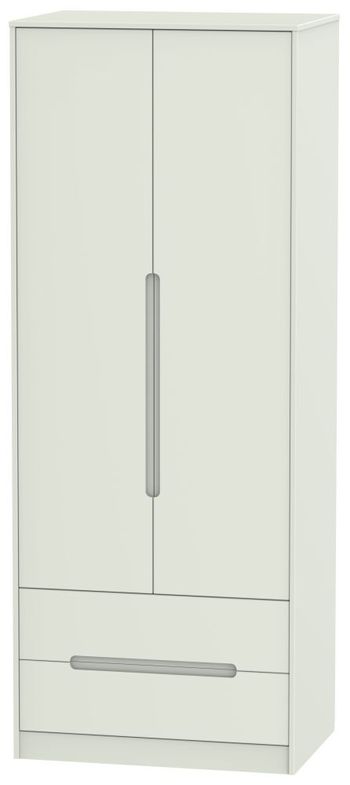 Monaco Cashmere Matt 2 Door 2 Drawer Tall Wardrobe