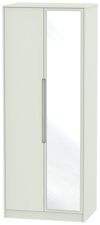 Monaco Cashmere Matt 2 Door 1 Mirror Tall Wardrobe