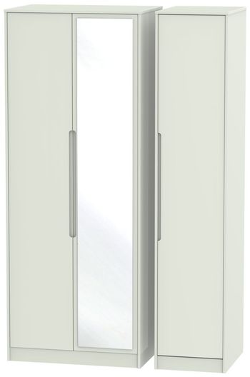 Monaco Cashmere Matt 3 Door 1 Mirror Tall Triple Wardrobe