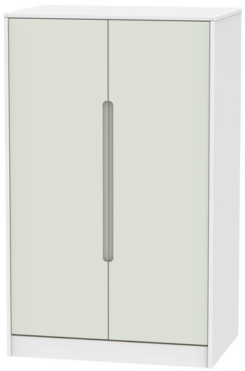 Monaco Cashmere and White 2 Door Midi Wardrobe