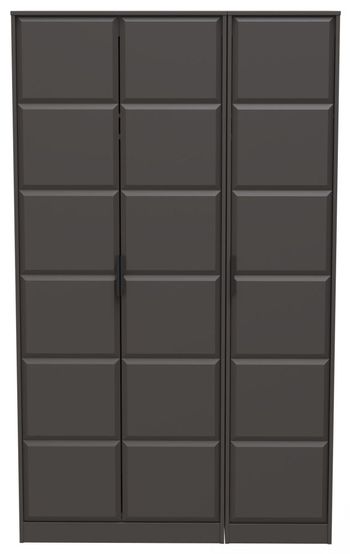New York Graphite 3 Door Tall Triple Wardrobe