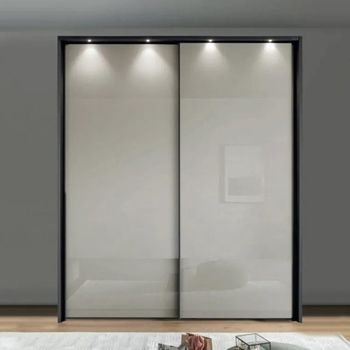 Nizza Champagne Glass 2 Door Sliding Wardrobe