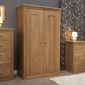 Torino Oak 2 Door Wardrobe