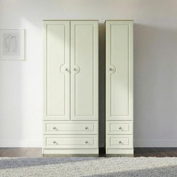 Pembroke Cream 3 Door 4 Drawer Triple Wardrobe