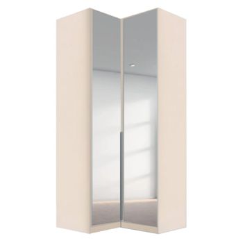Alabama Champagne Mirrored 100cm 2 Door Corner Wardrobe
