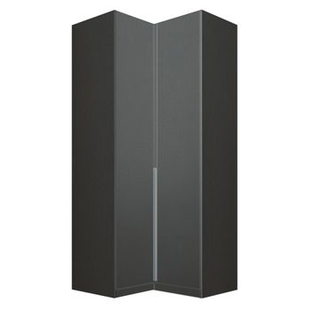 Alabama Metallic Dark Grey 100cm 2 Door Corner Wardrobe