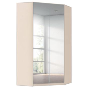 Alabama Champagne Mirrored 117cm 2 Door Corner Wardrobe