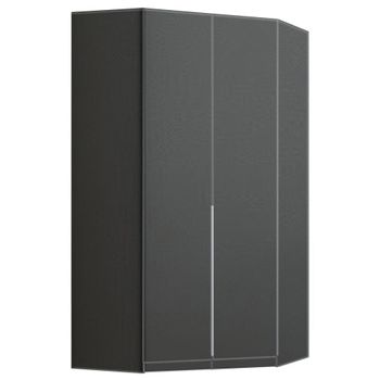 Alabama Metallic Dark Grey 117cm 2 Door Corner Wardrobe