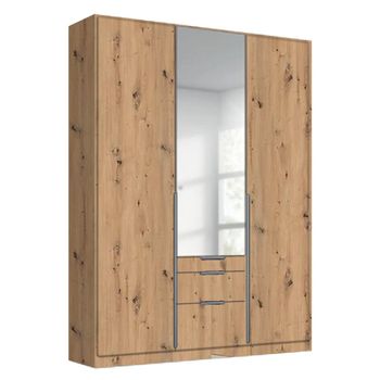 Alabama Artisan Oak 136cm 3 Door Combi Wardrobe
